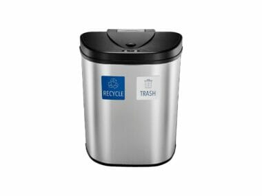 Insignia 18 Gal Automatic Trash Can with Recycle and Waste Divider - Stainless steel