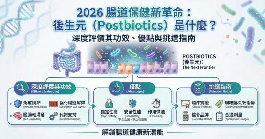 2026 腸道保健新革命：後生元（Postbiotics）是什麼？深度評價其功效、優點與挑選指南
