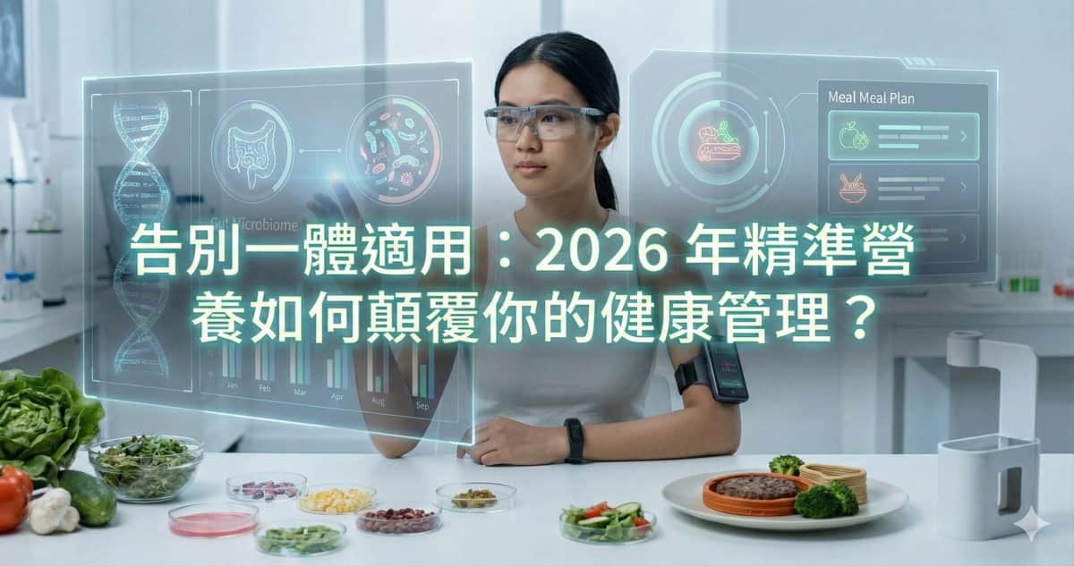 告別一體適用：2026 年精準營養如何顛覆你的健康管理？