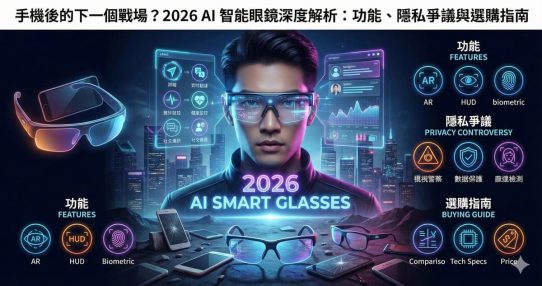 手機後的下一個戰場？2026 AI 智能眼鏡深度解析：功能、隱私爭議與選購指南