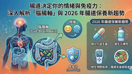 腸道決定你的情緒與免疫力：深入解析「腦腸軸」與 2026 年腸道保養新趨勢