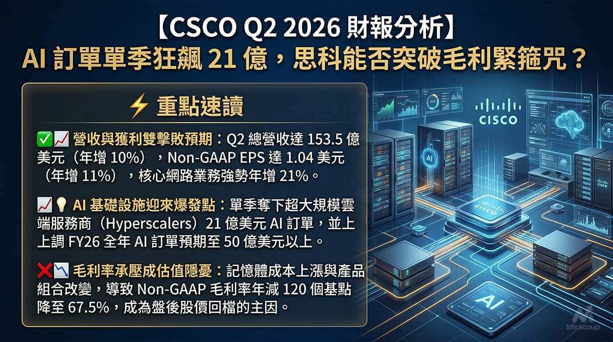 CSCO Q2 2026 財報分析