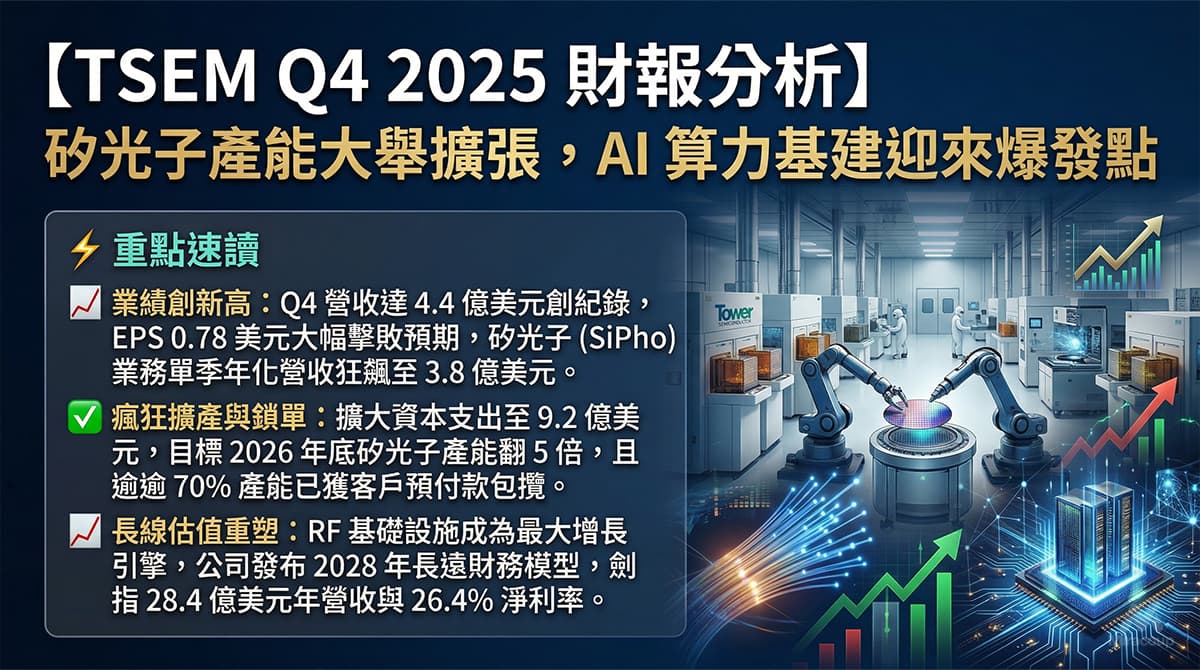 TSEM Q4 2025 財報
