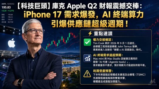 庫克 Apple Q2 財報震撼交棒