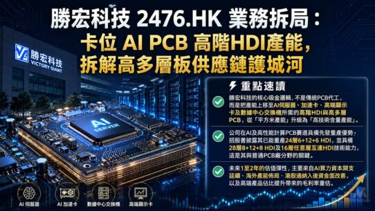 勝宏科技 2476.HK 業務拆局