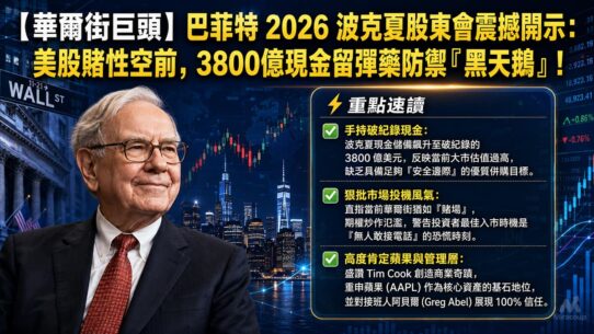 巴菲特 2026 波克夏股東會震撼開示