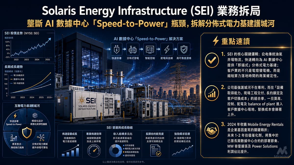 Solaris Energy Infrastructure (SEI) 業務拆局