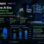 Applied Digital business model showing power-secured AI Factory data centers and long-term hyperscaler leases