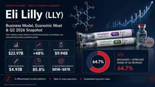 Eli Lilly business model analysis covering Mounjaro, Zepbound, Foundayo, retatrutide, manufacturing and LillyDirect