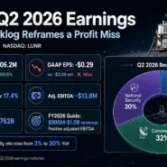 LUNR Q2 2026 earnings analysis covering Intuitive Machines revenue, backlog, margins and valuation