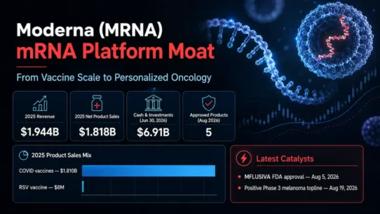 Moderna business model analysis covering mRNA platform, vaccines, manufacturing, and personalized oncology