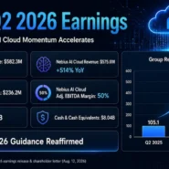 NBIS Q2 2026 earnings analysis covering Nebius AI Cloud revenue, margins, guidance, customer commitments, capacity and valuation