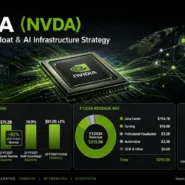 NVIDIA business model showing CUDA, GPUs, networking and full-stack AI infrastructure moat
