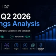 PLTR Q2 2026 earnings analysis showing revenue growth, margins, guidance and valuation