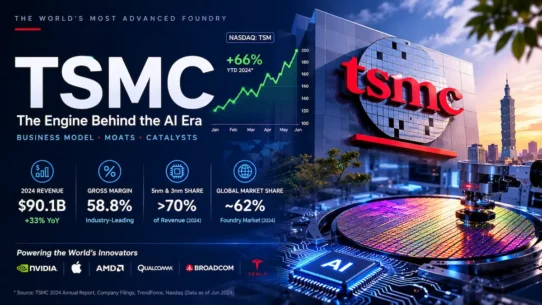 TSMC business model, semiconductor foundry moat, OIP ecosystem, N2 A16 roadmap and advanced packaging analysis