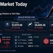 US stock market close on August 10, 2026 showing energy strength, technology weakness and rising Treasury yields