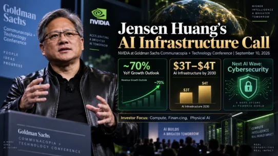 Nvidia CEO Jensen Huang discussing AI infrastructure growth and Nvidia’s outlook in 2026