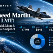 Lockheed Martin F-35 fighter aircraft representing its aerospace platform, installed-base economics and defense manufacturing moat