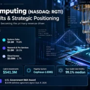 Rigetti Computing business model showing chiplet quantum systems, Fab-1 integration, QCS platform, and growth catalysts