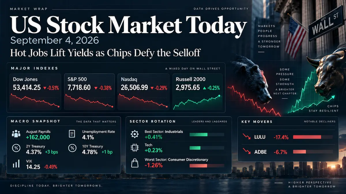 US Stock Market Today 4 September 2026 with rising Treasury yields and semiconductor strength