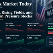 US stock market close on September 8, 2026, showing S&P 500 weakness, higher Treasury yields, rising oil and sector rotation
