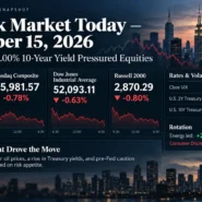 US stock market close on September 15, 2026 as oil and Treasury yields rise