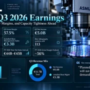 ASML Q3 2026 earnings analysis highlighting €11.66 billion sales, 57.5% gross margin and EUV supply constraints through 2028