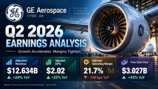 GE Aerospace Q2 2026 earnings analysis covering revenue, EPS, margins, engine aftermarket demand and stock valuation