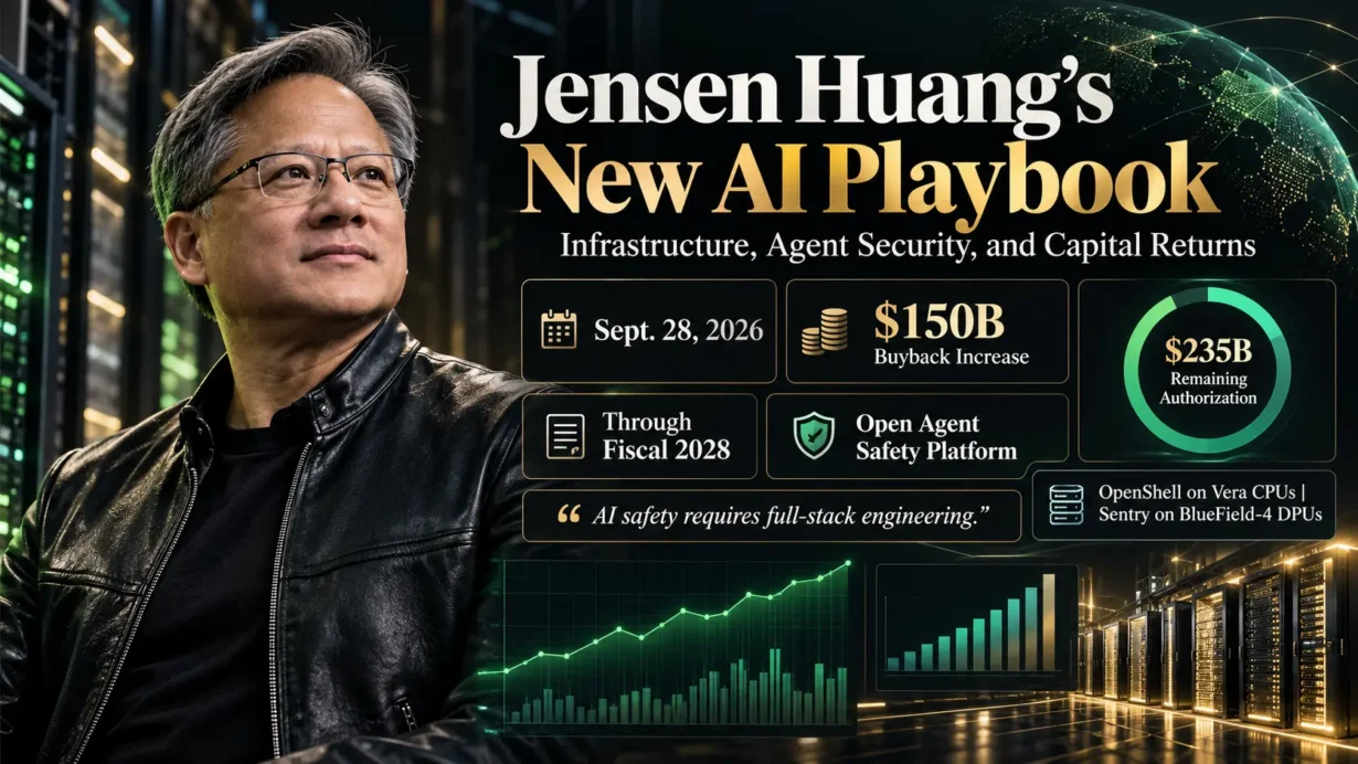 Jensen Huang discusses Nvidia AI infrastructure, agent security and shareholder returns in a September 2026 CNBC interview