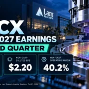 LRCX Q1 2027 earnings analysis covering Lam Research revenue, EPS, operating margin and next-quarter guidance