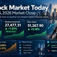 US stock market on October 5 2026 as the Nasdaq closed at a record while Treasury yields rose