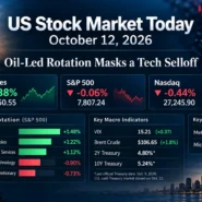 US stock market October 12 2026: Dow rises while Nasdaq falls as energy outperforms technology