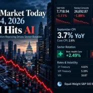 October 14, 2026 US stock market selloff led by AI stocks as health care outperforms