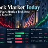 October 22, 2026 US market close showing Nasdaq losses and relative strength in defensive sectors