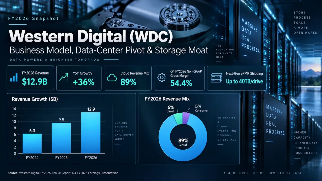 Western Digital business model, HDD technology moat, cloud storage strategy, UltraSMR and HAMR roadmap analysis
